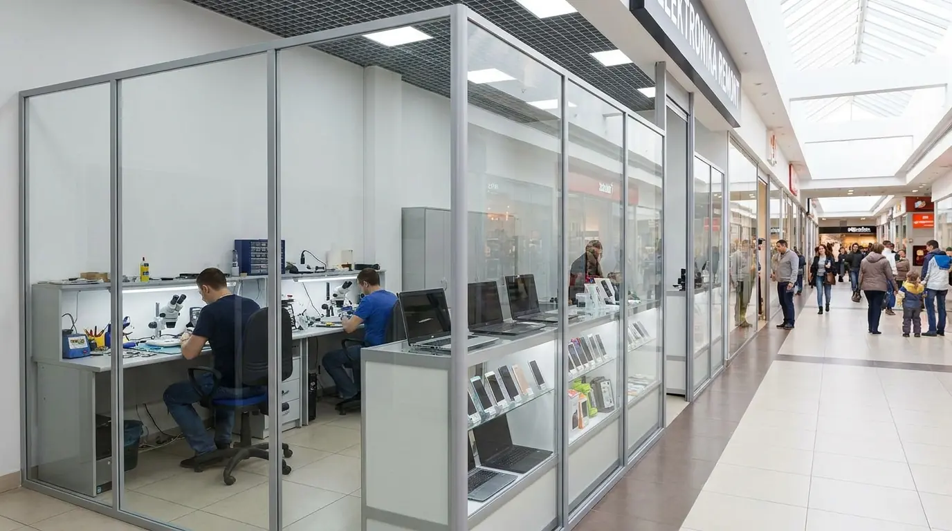 Перегородка для магазина: как выбрать и не ошибиться — детали конструкции