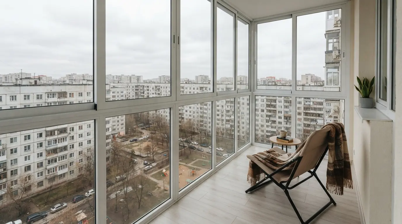 Остекление для балкона: виды, материалы и как выбрать — в интерьере