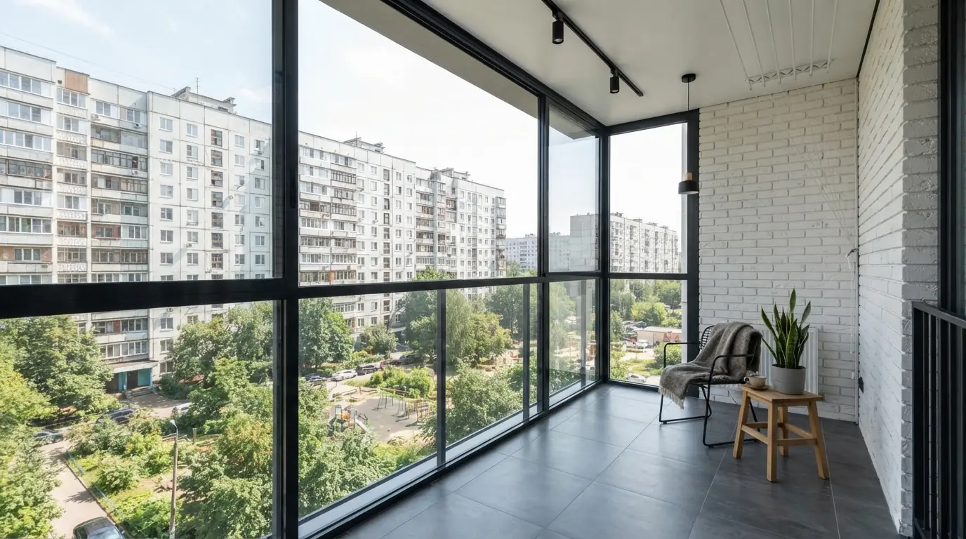 Тёплое панорамное остекление балкона — реализованный проект