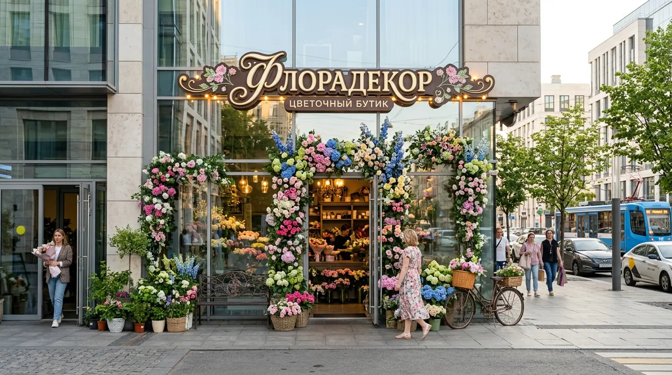 Остекление фасадов магазинов — крупным планом