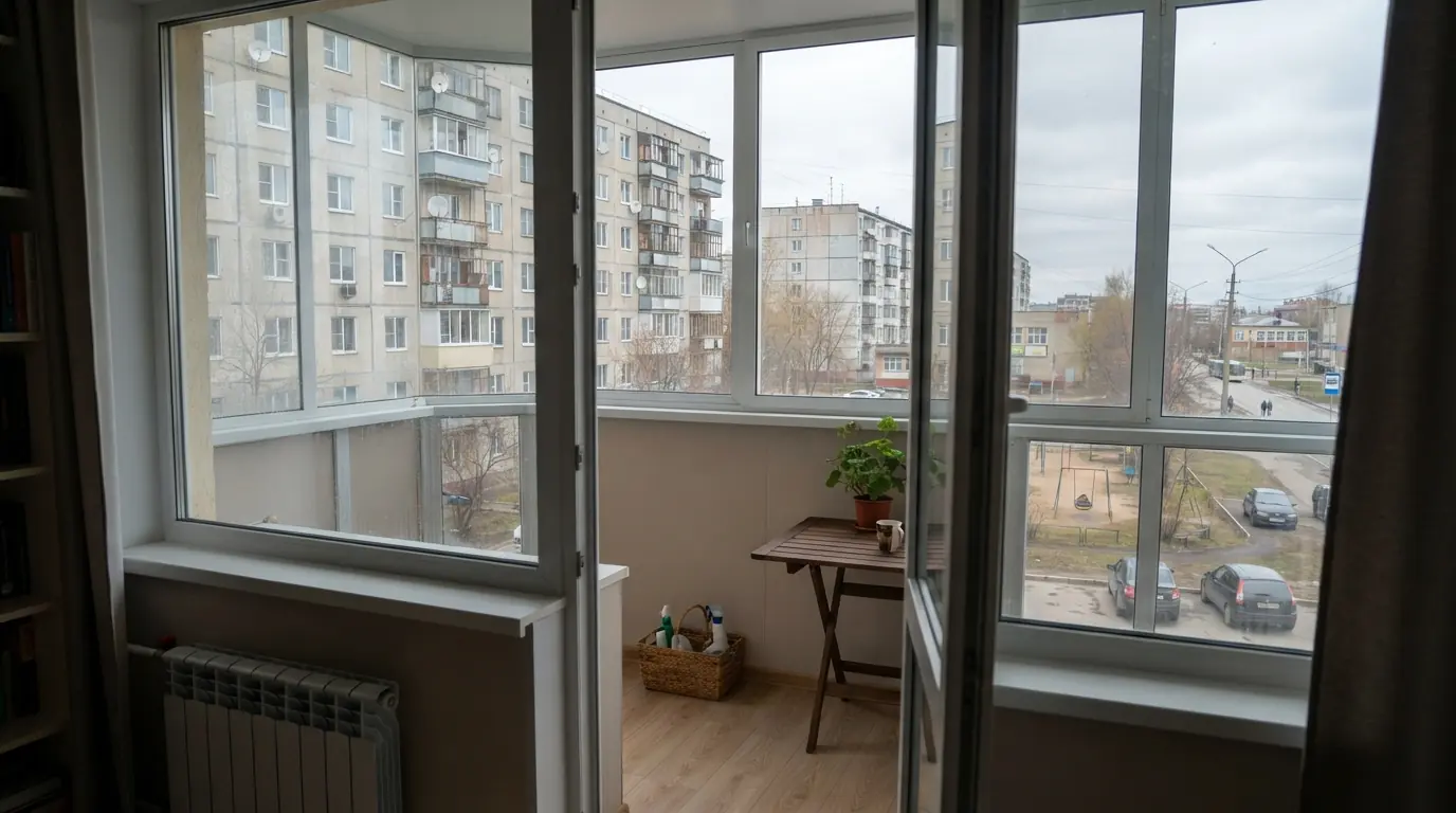 Раздвижные перегородки для балкона — вариант исполнения