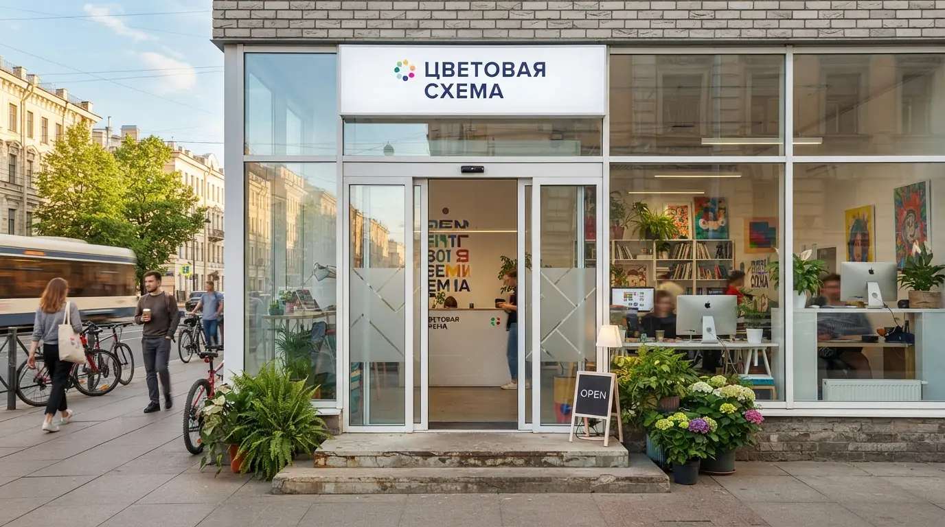 Автоматические двери — ракурс сбоку